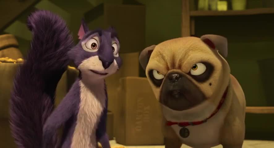Clip of quote: What? No! You stay!