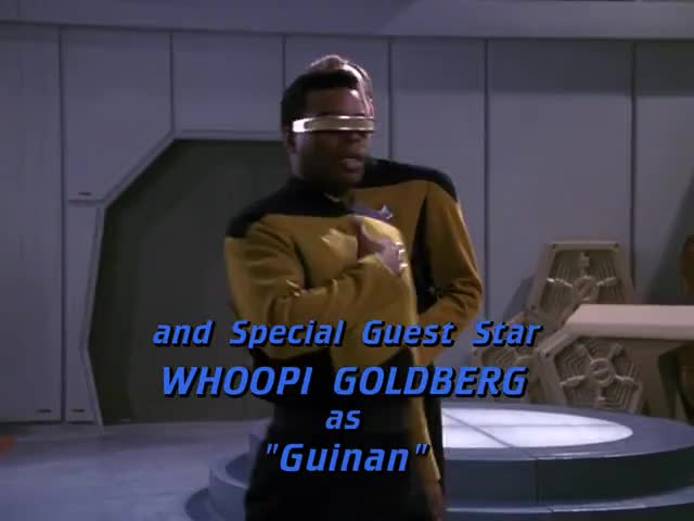 Clip of quote: La Forge to Engineering, I'll need more people in Cargo Bay 5,