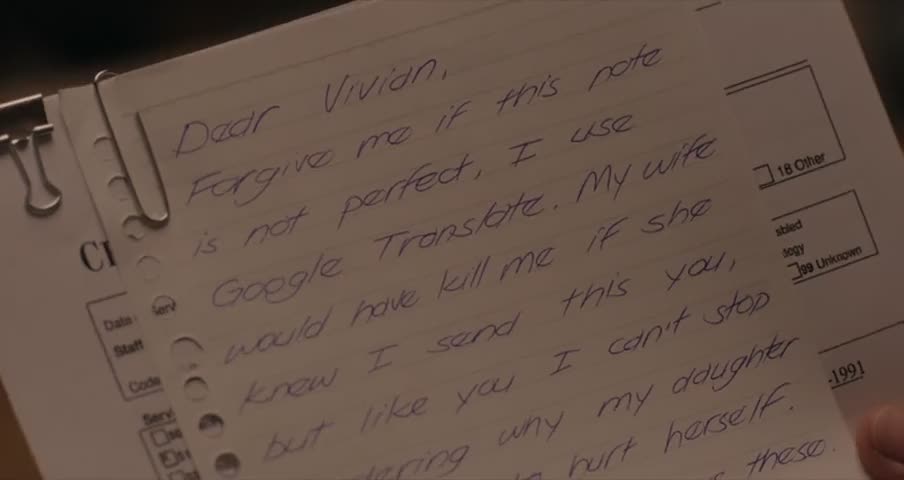 Clip of quote: forgive me if this note is not perfect, I use Google Translate.