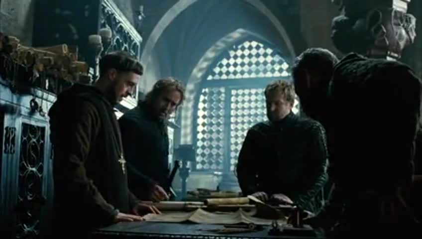 Clip of quote: - That is the most direct route. - Across a river...