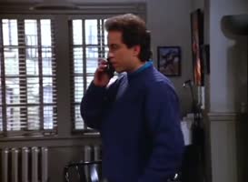 Clip of quote: Hello. I'm sorry. I'm just fighting with my wife.