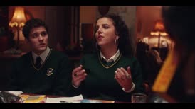 Clip of quote: -Oh, for f-- -What got into you, girls?