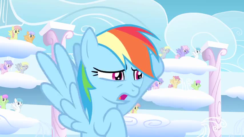 Clip of quote: Come on, Rainbow Dash. You can do this.