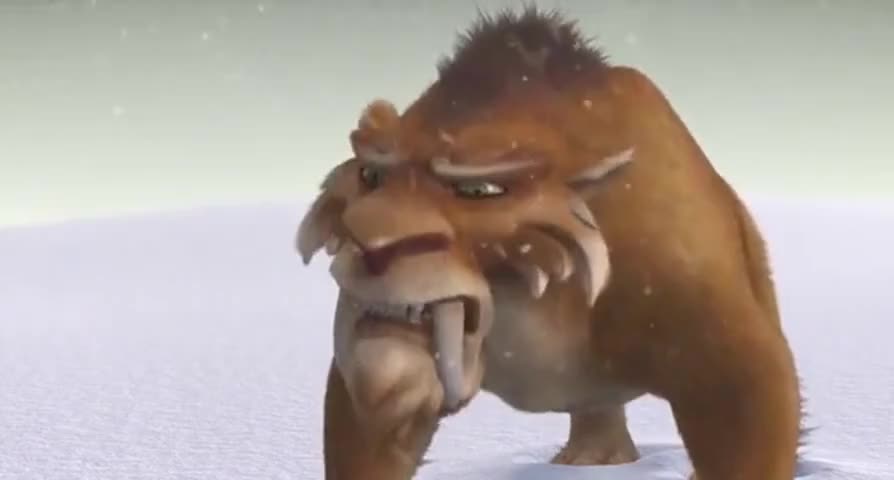 Clip of quote: Leave the mammoth behind. Leave the mammoth behind.