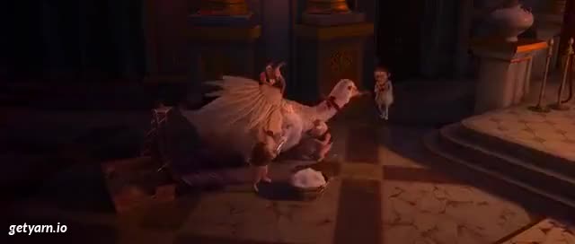 Clip of quote: Who's the cutest little goose around here?
