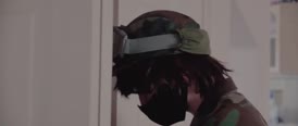Clip of quote: [loud banging] [suspenseful music]
