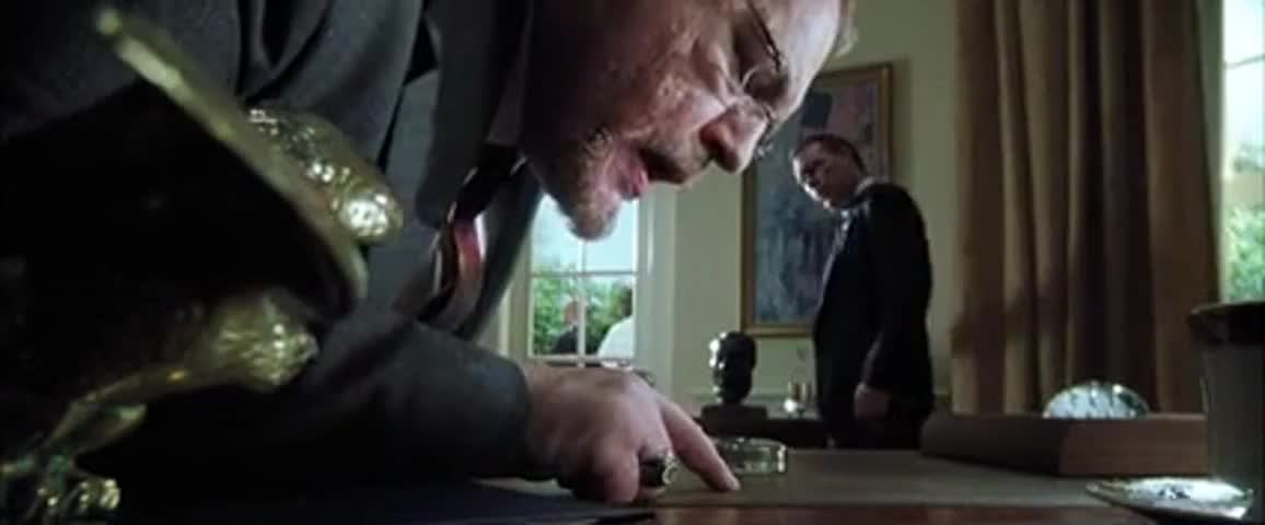 Clip of quote: - What do you need, William? - Just your authorization...