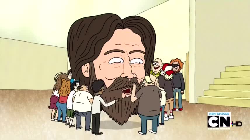 Clip of quote: stroke the beard of Garrett Bobby Ferguson.