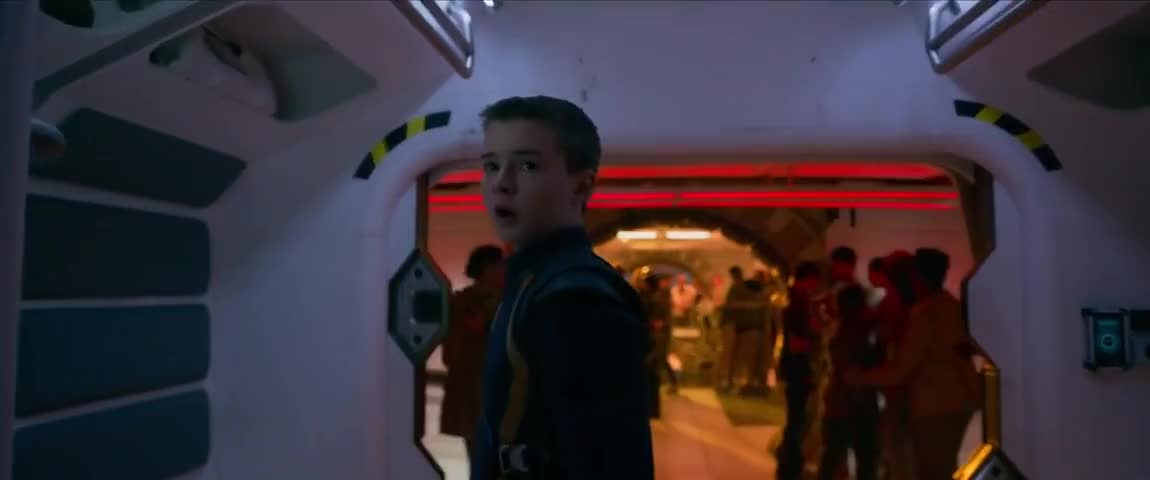 Clip of quote: -All clear. Everyone's off the ship. -[door closes]