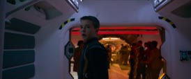 Clip of quote: -All clear. Everyone's off the ship. -[door closes]