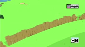 Clip of quote: - FINN: Whoo-hoo! - JAKE: [grunts]
