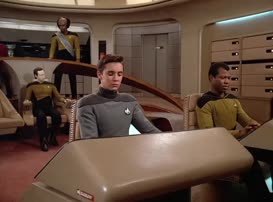 Clip of quote: to rendezvous with a Starfleet medical courier.