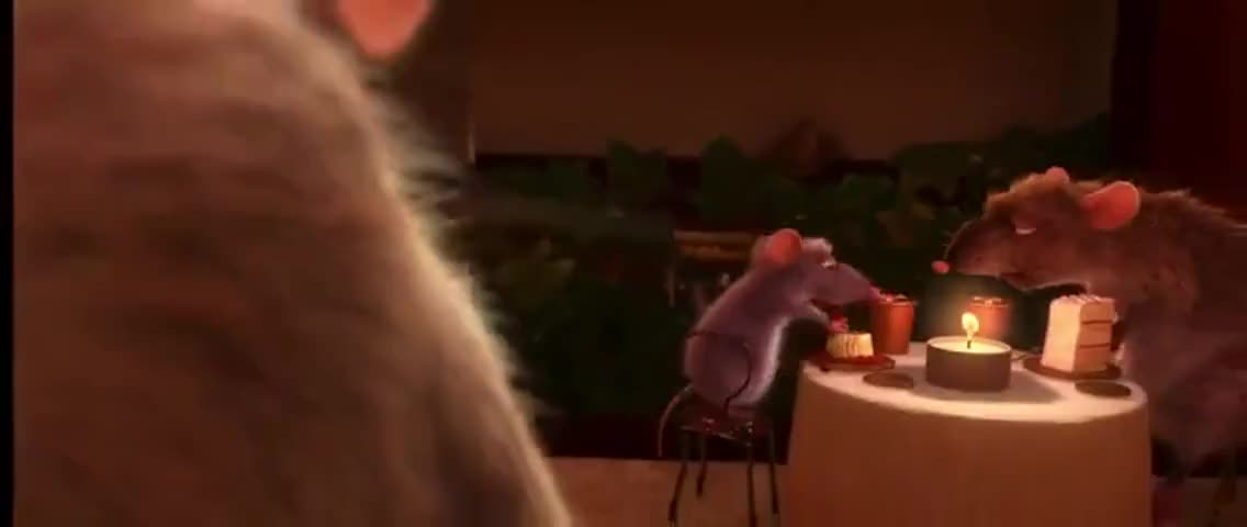 Clip of quote: Upon the release of the health inspector Gusteau's is forced to close due to the presence of rats violating health regulations and Ego loses his job as a critic. He then funds and frequents the popular new bistro, La Ratatouille, created and run by Remy, Linguini, and Colette. The rats settle into their new home in the bistro's roof.