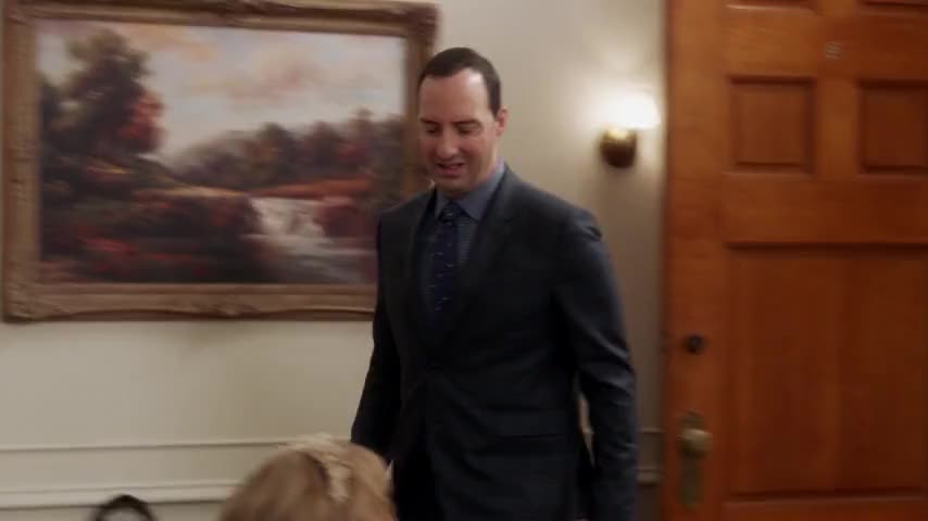 Clip of quote: - Where's your mother? - She went to the bathroom.