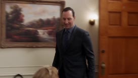 Clip of quote: - Where's your mother? - She went to the bathroom.