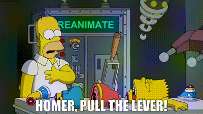 YARN | Homer, pull the lever! | The Simpsons (1989) - S27E05 Comedy | Video  gifs by quotes | fc077eb8 | 紗