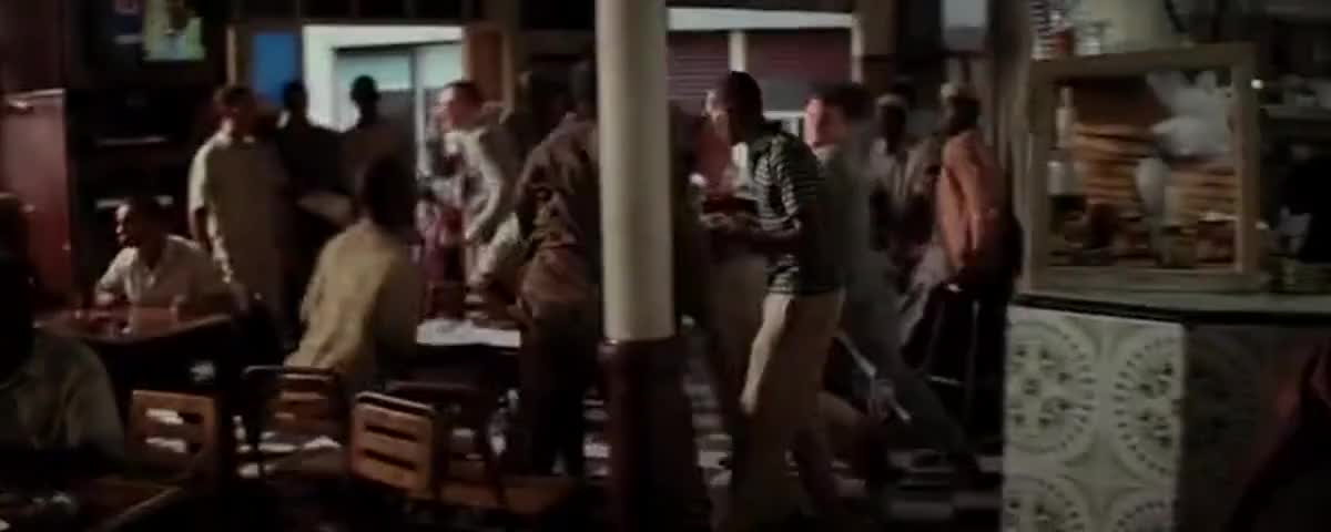 Clip of quote: [MEN SHOUTING]
